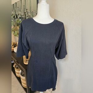 Free People Beach Cutout Back Black Mini Dress